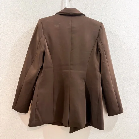 Meshki Tailored Brown‎ Double-Breasted Blazer M - Picture 5 of 6
